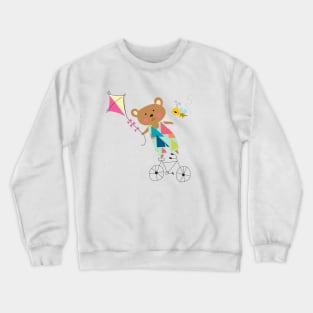 A bear on a bike Crewneck Sweatshirt